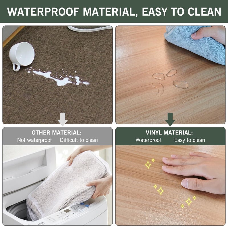 tixpol Chair Mat for Hard Floors, 36" x 36" Office Chair Mat for Hardwood Floor, 0.08" Thicker Non-Slip Hard Floor Protector Desk Mat for Home, Vinyl Floor Mat for Kids & Pets - Not for Carpet (Clear) - Image 4
